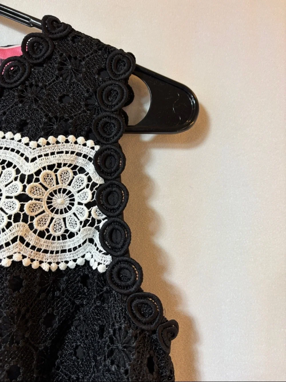 kate spade Black and white floral dot lace shift lined dress size 0 NWT